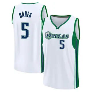 Dallas Mavericks Men's J.J. Barea White Fast Break 2021/22 Replica City Edition Jersey