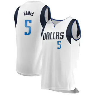 Dallas Mavericks Men's J.J. Barea White Fast Break Jersey - Association Edition