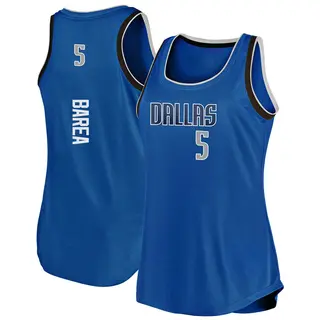Dallas Mavericks Women's J.J. Barea Blue Fast Break Movement Tank Jersey - Icon Edition