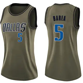 Dallas Mavericks Women's J.J. Barea Green Swingman Salute to Service Jersey